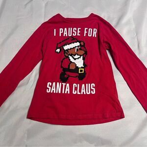Children’s Place Red Santa Bear Long Sleeve Tee